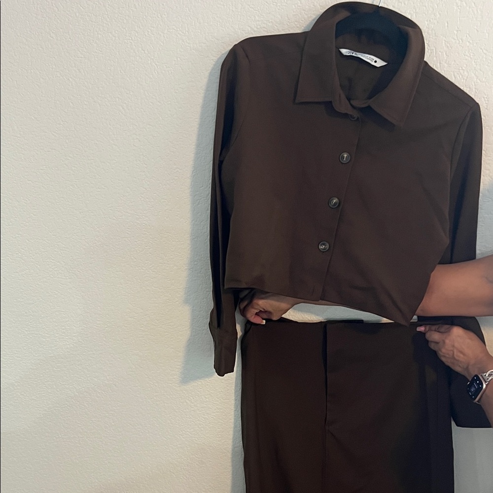 Zara Brown Skirt Set